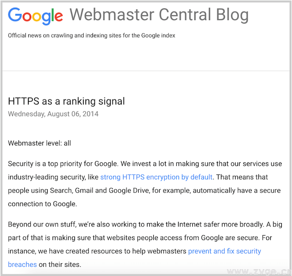 HTTPS有利于谷歌排名