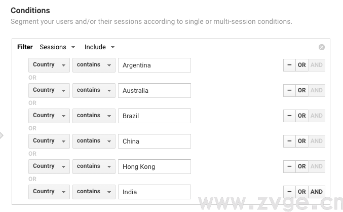 如何在GA当中排除特定的国家的流量(图5) 如何在GA当中排除特定的国家的流量(图5)